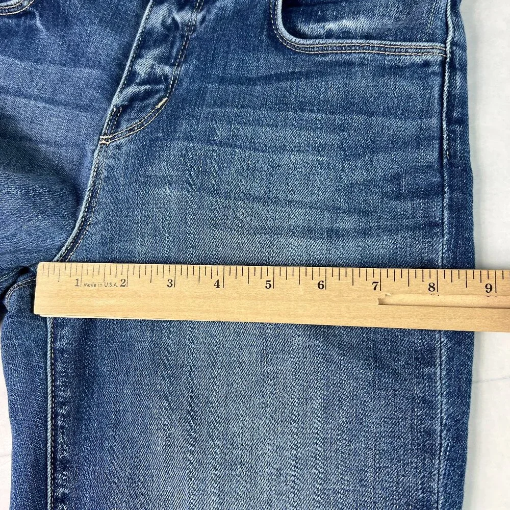 L'agence Jean Women 26x31* Ruth Straight Blue Faded Raw Hem Stretch Denim Tag 25 - Picture 14 of 16